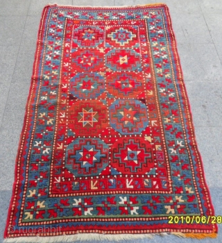 Antique Mogan Kazak Carpet size: 195x115 cm.                          