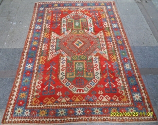 Antique Caucasian Sewan Kazak Rug Size:235x163 cm.                          