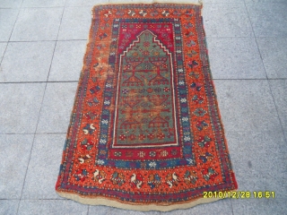 Antıque Anatolıan Kurdısh Prayer Rug size: 170x100 cm.                         