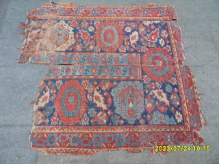 Antıque Anatolian Ushak Fragment Very Nice Carpet size: 115x110 cm.                       