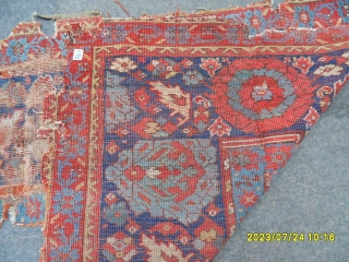 Antıque Anatolian Ushak Fragment Very Nice Carpet size: 115x110 cm.                       