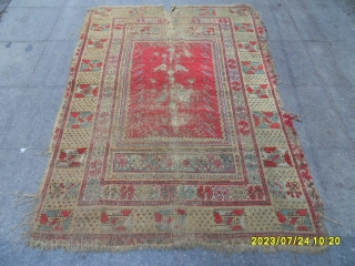 Antıque Carpet All Natural Dyes size. 165x117 cm.                         