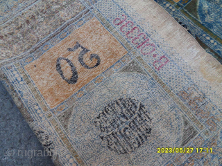 Anatolian Ottoman Para(money) Carpet size:110x177 cm.                           