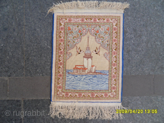Anatolian Hereke Silk Size: 43x34 cm. Mail: makifhali@yahoo.com                         
