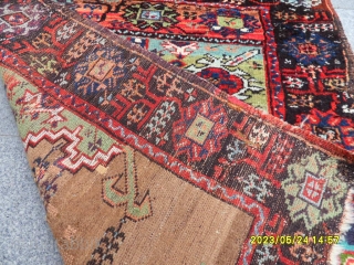 Antique Anatolian Konya Karaman Camel Hair Rug size:110x100 cm.                        