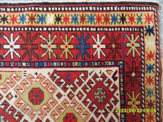 Antique Caucasian Shirvan Rug size: 137x85 cm.                          