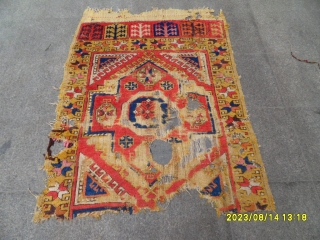 Antique Anatoilan Cappadocia Fragment Carpet size: 125x103 cm.                         