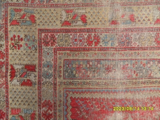 Antique Anatolian Gördess Carpet Real Old Rug size: 163x117 cm.                       