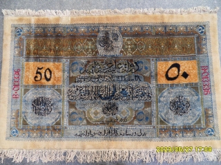 Anatolian Ottoman Para(money) Carpet size:110x177 cm.                           
