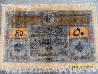 Anatolian Ottoman Para(money) Carpet size:110x177 cm.                           