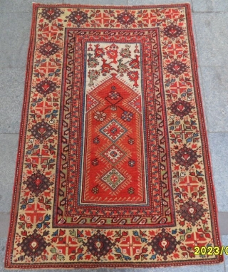 Antique Anatolian Ada Milas Rug size:150x95 cm.                          