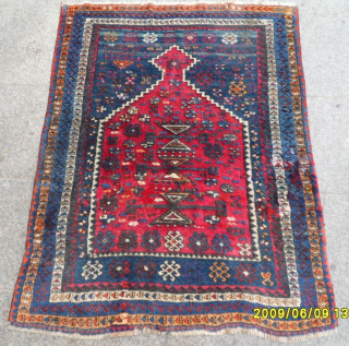 Antique Yoruk Cihanbeyli Green Ground Anatolian Rug Size: 133 x 105 cm. Mail: makifhali@yahoo.com
                   