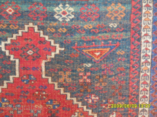 Antique Yoruk Cihanbeyli Green Ground Anatolian Rug Size: 133 x 105 cm. Mail: makifhali@yahoo.com
                   