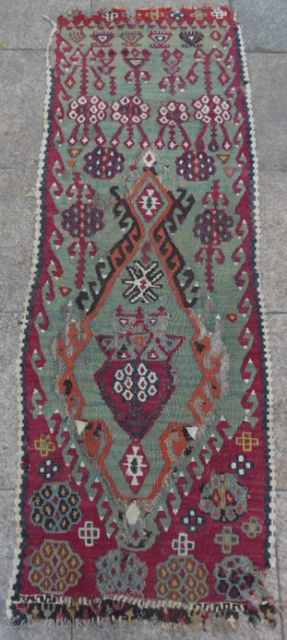Antique Anatolian Bayburt Kilim
Size: 163 x 57 cm.
Mail: makifhali@yahoo.com                        