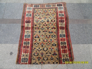 Antique Sahsavan Fragment Carpet size: 122x94 cm.                          