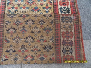 Antique Sahsavan Fragment Carpet size: 122x94 cm.                          