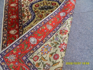 Antique Hereke Silk Carpet 
Size: 88x59 cm.                          