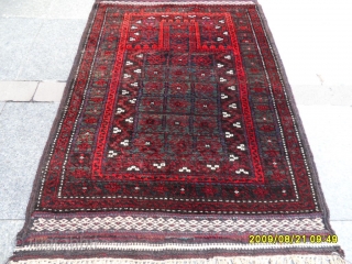 Antıque Prayer Baluch Carpet size: 105x85 cm.                          