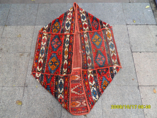 Antique Shahsavan Beshik
Size: Long Panel : 100 X 43 cm.
Short Panel : 50 x 43 cm.
Mail: makifhali@yahoo.com                
