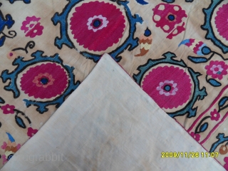 Antıque Central Asian Textıle Suzani size: 215x155 cm.                         