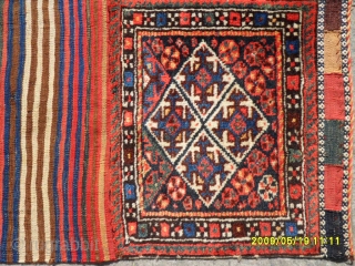 Antıque Persian Khamseh Bagface size: 48x50 cm.                          