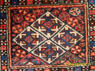 Antıque Persian Khamseh Bagface size: 48x50 cm.                          