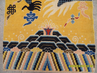 Old Ningxia Chinese Dragon Rug Size: 227 x 92 cm. mail : makifhali@yahoo.com