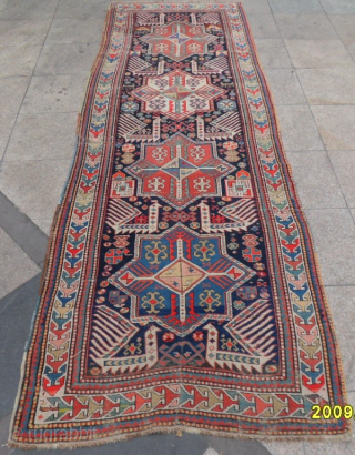 Antique Caucasian Akstafa Rug
Size: 317 x 110 cm.
Mail: makifhali@yahoo.com                        