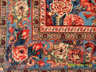 Antıque Persian Senneh Carpet with Silk and Flower's Dizayn Perfect size: 220x150 cm.                    
