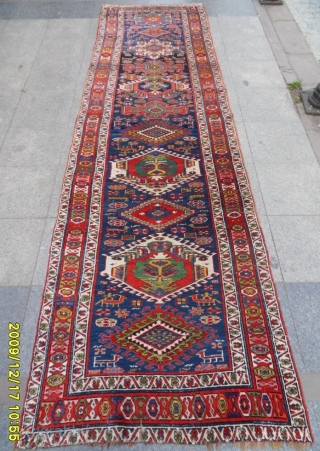 Antique Shahsavan Runner Carpet 
Size: 375x110 cm.                          