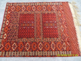 Antıque Türkmen Ensi Prayer Carpet size. 145x120 cm:                         