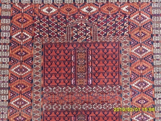 Antıque Türkmen Ensi Prayer Carpet size. 145x120 cm:                         