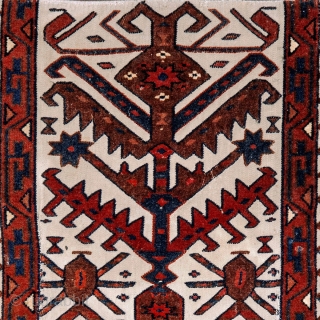 Very fine antique Turkmen tent band (jolami) fragment. 19th c.
76x45 cm, coming from an important collection.
Professionally mounted on stretcher.              