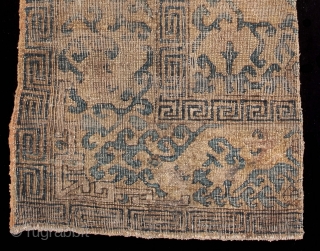 http://www.rugrabbit.com/content/hunting-and-gathering-china-tibet-and-east-turkestan     

Part of our online exhibition, "Hunting and Gathering: China, Tibet, and East Turkestan" 


Silk throne cover fragment
Kashgar
East Turkestan
Circa 1700
81 x 43 cm (32 x 17 cm) 

Knot  ...