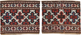 Sumak bedding bag end panel, Shahsavan tribe, Hashtrud-Miyaneh region, Northwest Persia, Circa 1860, 55 x 46 cm (21.5 x 18 inches) Part of our new online exhibition https://www.albertolevi.com/exhibitions/from-eurasia-with-love/

Bedding bags with this repeating  ...