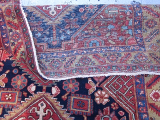 Square Heriz Scatter Rug,Early 20th Century , 5.9 x 5.2
A very unique scatter Heriz piece in squarish format.The rug has a very friendly and engaging character.Three serrated lozenges in the Karabagh style  ...