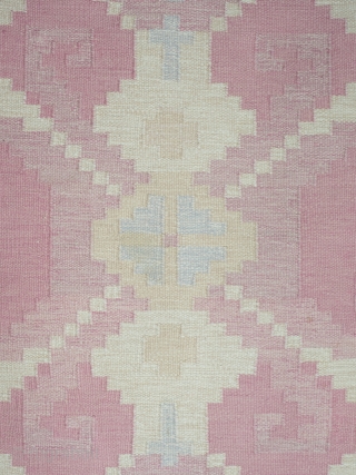 Pink Mid Century Swedish Rollakan Rug Circa 1950

A pretty and striking Swedish flat weave (Rollakan) Rug, 200cm x 137cm (78 x 54 inches).

With it's delicate pastels and graphic drawing style, the design and colour  ...