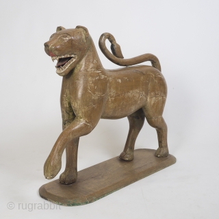 Large Pair Of 18th Century Carved Wooden Tigers, Mughal Empire

Dating to the mid/late 18th century, these magnificent cats are incredibly rare, beautifully carved, substantial and impressive. The subtle curves are elegant and  ...
