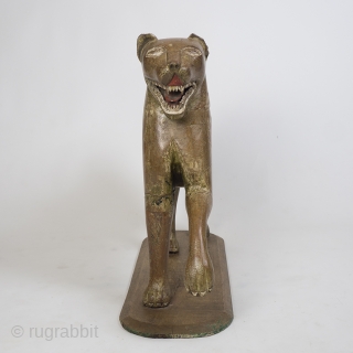 Large Pair Of 18th Century Carved Wooden Tigers, Mughal Empire

Dating to the mid/late 18th century, these magnificent cats are incredibly rare, beautifully carved, substantial and impressive. The subtle curves are elegant and  ...