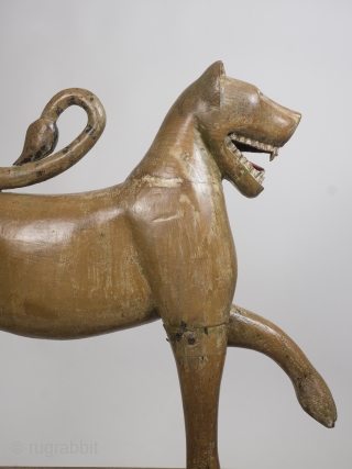 Large Pair Of 18th Century Carved Wooden Tigers, Mughal Empire

Dating to the mid/late 18th century, these magnificent cats are incredibly rare, beautifully carved, substantial and impressive. The subtle curves are elegant and  ...