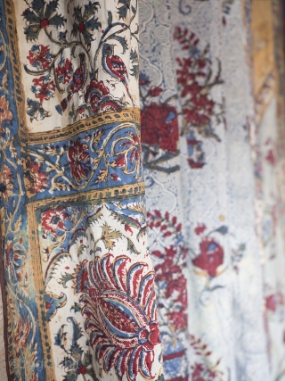 Very Large Matching Pair Antique Kalamkari Hangings

Very rare and very large matching pair of Persian Kalamkari curtains or tent panels. Signed and dated 1892. Each 185cm x 351cm (72.8 x 138 inches)  ...