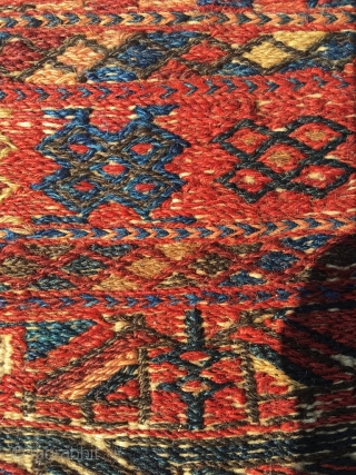Luri double khorjin, pile weave with sumakh and kilim. Excellent colors, deep yellow, best wool and full pile. Seams undone; the bridge has not been removed as in so many younger examples,  ...