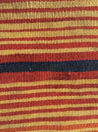 Luri double khorjin, pile weave with sumakh and kilim. Excellent colors, deep yellow, best wool and full pile. Seams undone; the bridge has not been removed as in so many younger examples,  ...