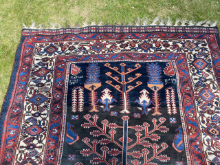 Palace size Luri long rug with Bid Majnun Weeping Willow motif. Size 430 x 125 cm. Excellent drawing, not stiff like other examples with this pattern can be, but assured and playful,  ...