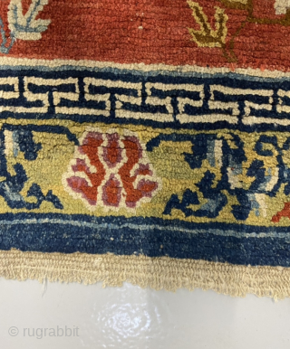 Absolutely great Tibetan rug. 19th century. Quality seldom seen, drawing dyes and wool. Size 136 x 78. Contact me at alexanderbakker@flairforflavor.com            