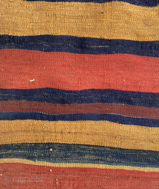 Jaff with excellent colors, wool and drawing. Especially the drawing. Free, inspired, educational. You can see the weaver progress. The bottom part is wonky, the top nears perfection. Colors and wool are  ...
