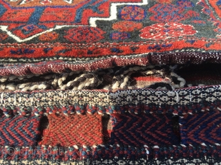 Baluch Afshar double khorjin in mint condition. Size 50.39 x 30.71 inch (128 x 78 cm). Fat meaty pile. Original closure system, sides and back intact.       