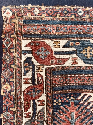 Mid 19th century or earlier Sahsavan bag face 1'9X1'10                        