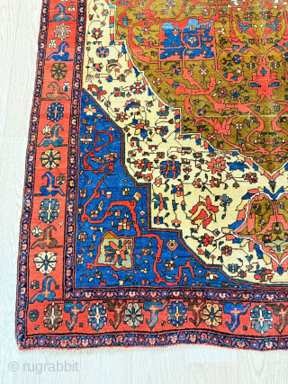 Antique Ferehan sarouk rug 4'4x6'9 finely woven good colors and condition 
rugsdc@yahoo.com                     