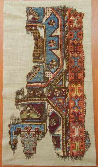 Antique East Anatolian Rug Fragment
 Contact at.  anatolianpicker@gmail.com                        